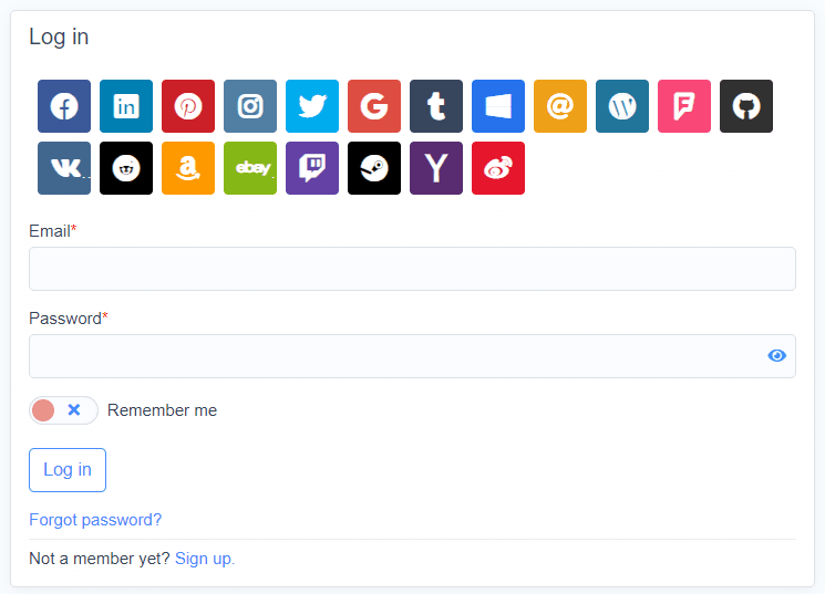 Social Login (Powered by SocialAll)